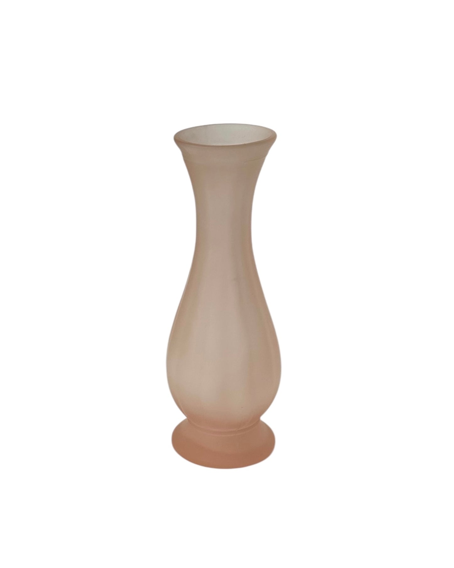 Vintage Viking Frosted Pink Bud Vase
