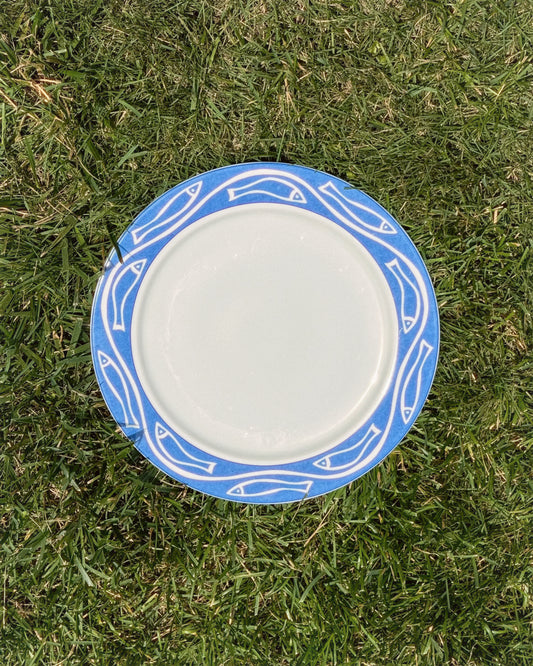 1990s Fish Platter, 12.5in (Blue)