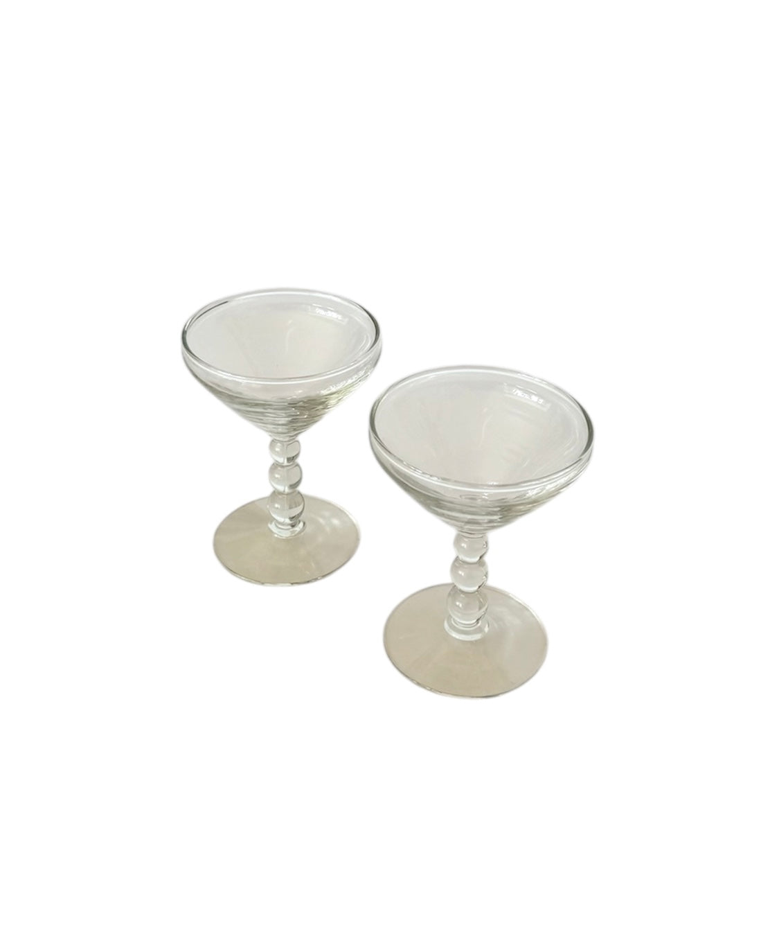 Vintage Mid Century Champagne Coupes, Set of 2