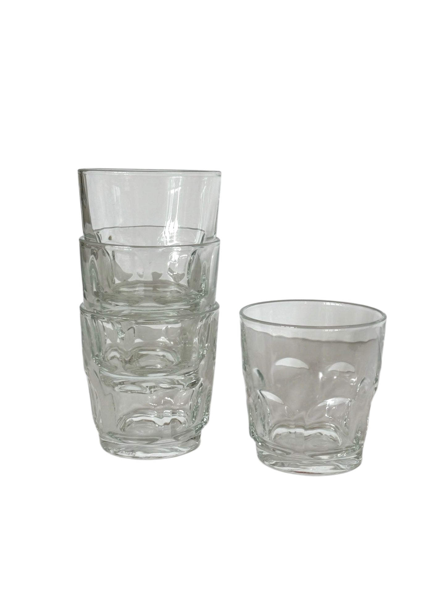 Vintage Thumbprint Juice Glasses, Set of 4
