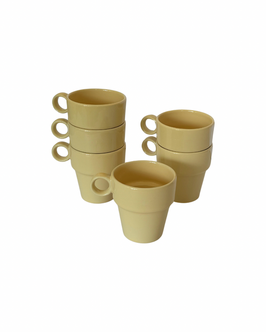 Vintage Coffee Mugs, Set of 2