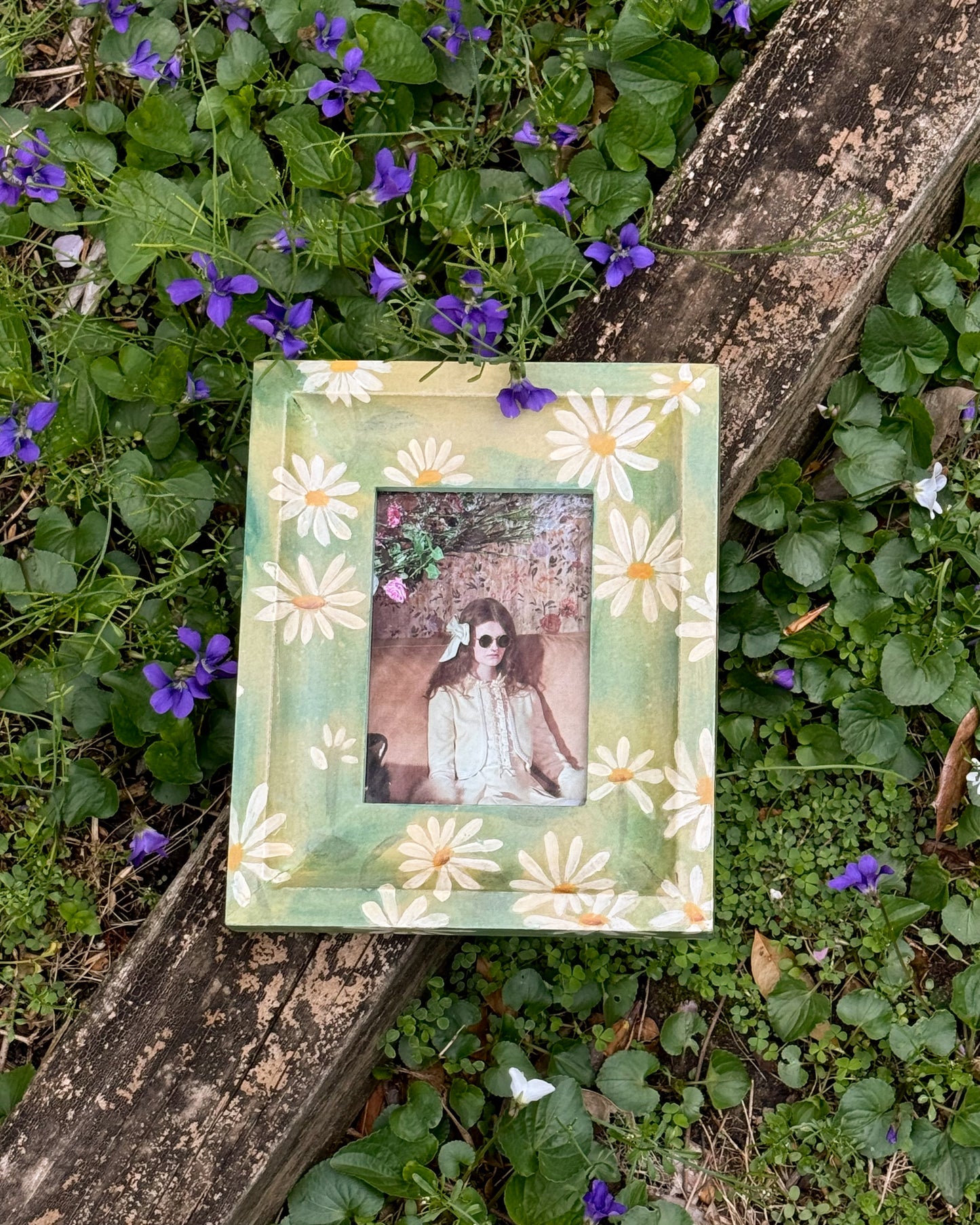 Green Flower Picture Frame