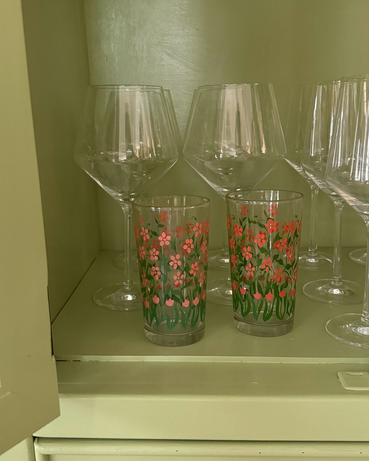 Vintage flower tulip cups