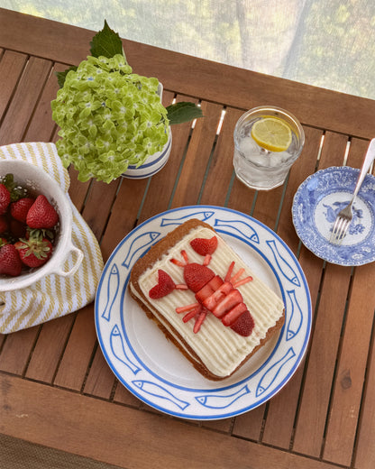 1990s Fish Plate, 11in (White)