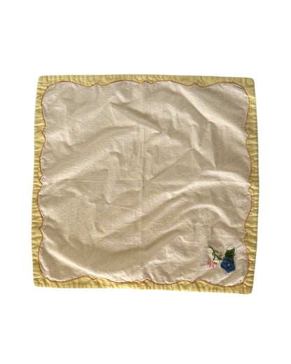 Vintage Embroidered Flower Napkins, Set of 4