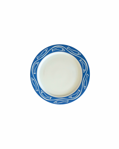 1990s Fish Platter, 12.5in (Blue)